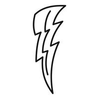 Art lightning bolt icon, outline style vector