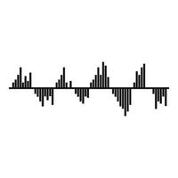 Equalizer signal icon, simple black style vector