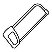 Hacksaw icon, outline style vector