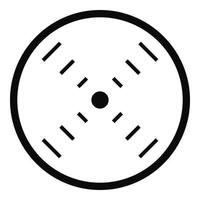 Interface radar icon, simple style. vector