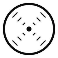 Interface radar icon, simple style. vector