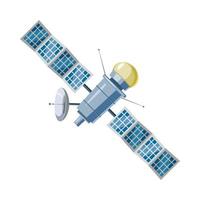 icono de sputnik de satélite terrestre, estilo de dibujos animados vector