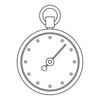Stopwatch icon, outline style. vector