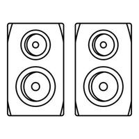 Studio speakers icon, outline style vector
