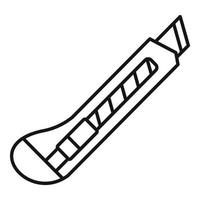 Office knife icon, outline style vector