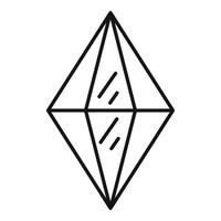 Tourmaline jewel icon, outline style vector