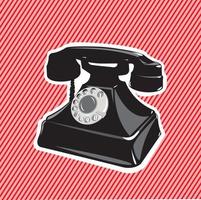 Retro phone - vector