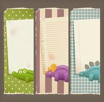 Paper banners with toys vector