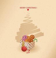 Christmas greeting card vector