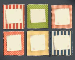 decorative torn paper and notebook page for text vector