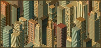 Isometric city- vector