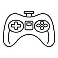 Plastic gamepad icon, outline style vector