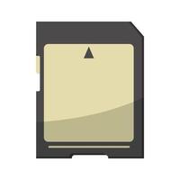 icono de tarjeta de memoria, estilo de dibujos animados vector