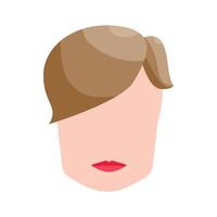 Fashion mens hairstyle icon, cartoon style vector