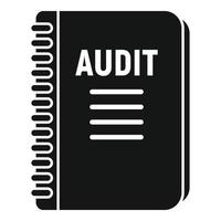 Audit notebook icon, simple style vector