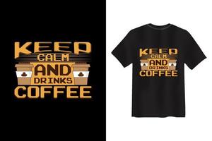 paquete de diseño de camiseta de café, citas de diseño de camiseta de café, diseño de camiseta divertido vector