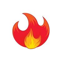 Fire icon, cartoon style vector