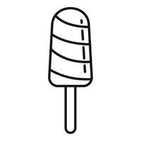 Kid popsicle icon, outline style vector