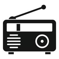 Radio icon, simple style vector