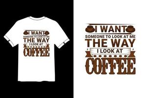 camiseta vectorial de café, tipografía creativa de café nuevo diseño de camiseta vector