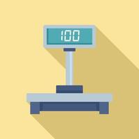 Digital post scales icon, flat style vector