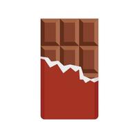 icono de barra de chocolate, estilo plano vector