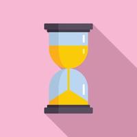 Prosecutor hourglass icon, flat style vector