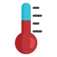 icono de temperatura exterior, estilo plano vector