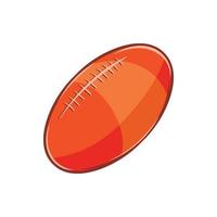 Rugby ball icon, cartoon style vector