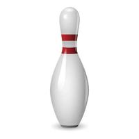 Bowling icon, realistic style vector