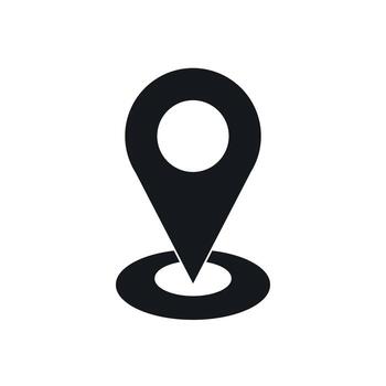 Map pointer icon, simple style vector