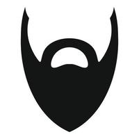 icono de barba pesada, estilo simple. vector