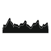 Equalizer song radio icon, simple black style vector