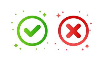 circle gradient buttons green bush sign and red cross vector