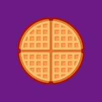 Waffle flat illustration vector isolated