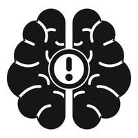 Brain idea icon, simple style vector