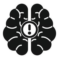 Brain idea icon, simple style vector