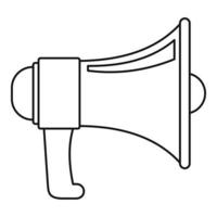 Vintage megaphone icon, outline style vector