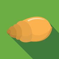 Single shell icon, flat style vector