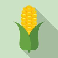 Corn plant icon, flat style