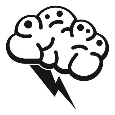Brain innovation idea icon, simple style