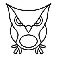 Furious owl icon, outline style vector