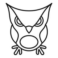 Furious owl icon, outline style vector