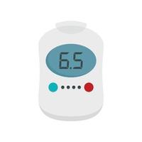 Modern glucose meter icon, flat style vector