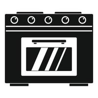 Gas oven icon, simple style vector