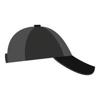 gorra de béisbol en el icono lateral, estilo plano. vector