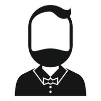 Bartender icon, simple style vector