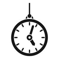 Hypnosis pendulum clock icon, simple style vector