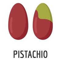 Pistachio icon, flat style vector