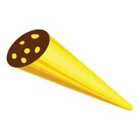 Choco cone icon, cartoon style vector